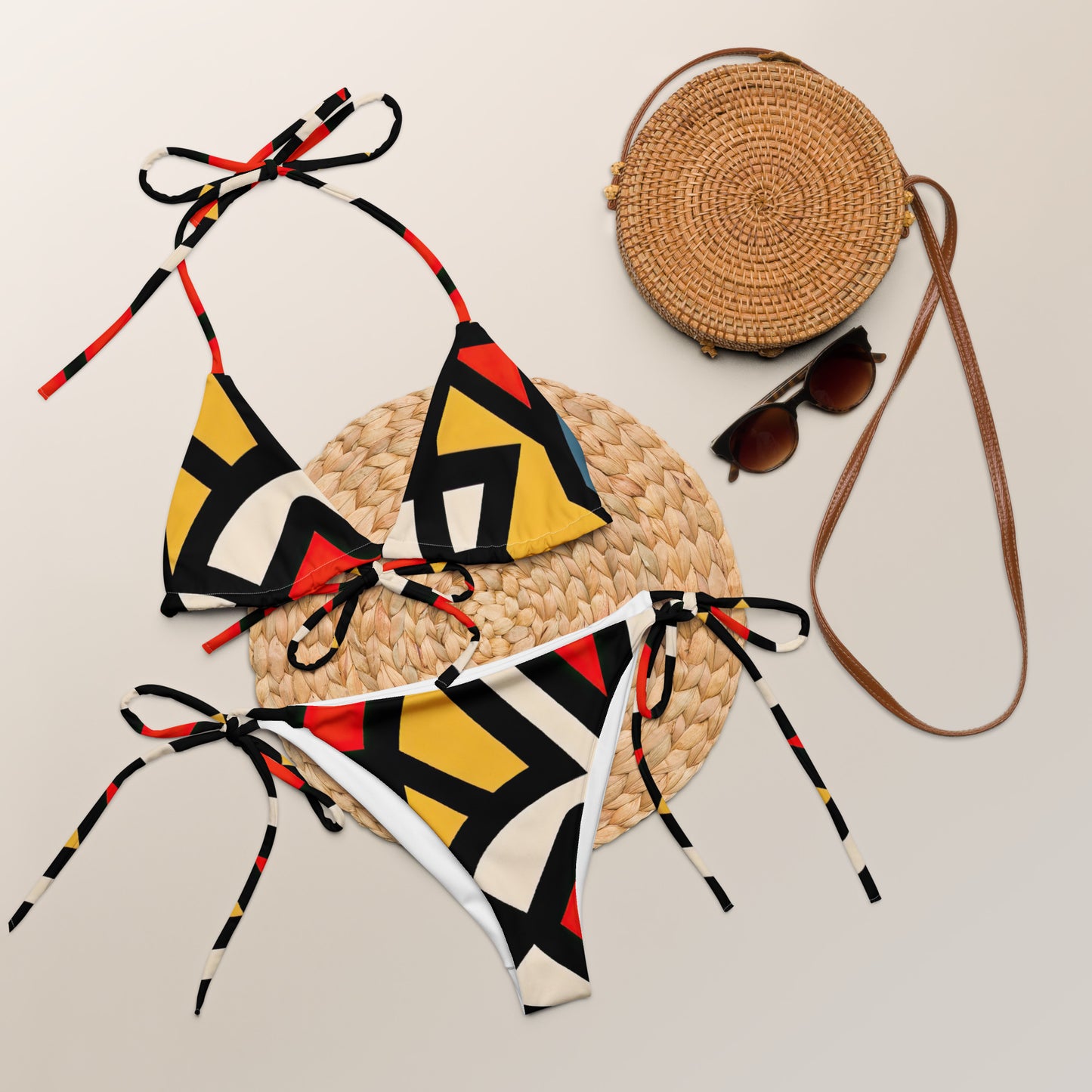 Lennie Lee Land - Bunny boiler All-over print recycled string bikini